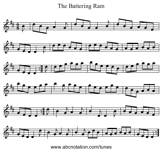 Battering Ram, The - staff notation