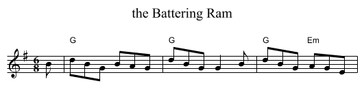 Battering Ram, the  - staff notation