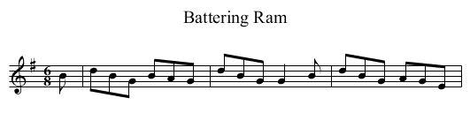 Battering Ram - staff notation