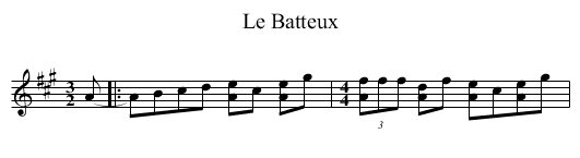 Batteux, Le - staff notation