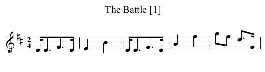 Battle [1], The - staff notation