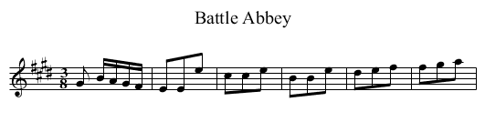 Battle Abbey - staff notation