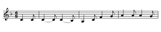 Battle Hymn of the Republic - staff notation