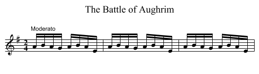 Battle of Aughrim, The  - staff notation