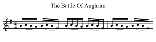 Battle Of Aughrim, The  - staff notation
