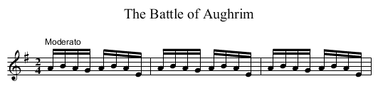 Battle of Aughrim, The - staff notation
