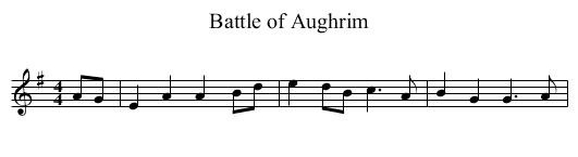 Battle of Aughrim - staff notation