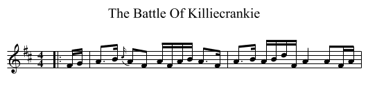 Battle Of Killiecrankie, The  - staff notation