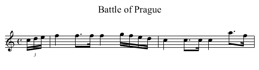 Battle of Prague - staff notation