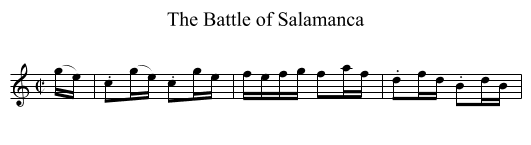 Battle of Salamanca, The - staff notation