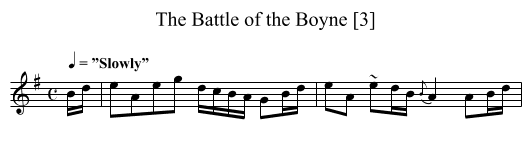 Battle of the Boyne [3], The - staff notation