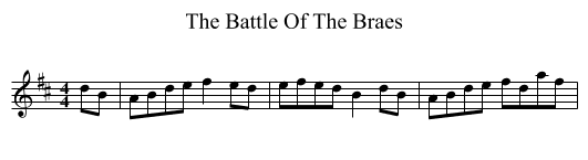 Battle Of The Braes, The - staff notation