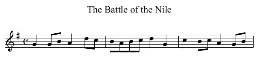 Battle of the Nile, The - staff notation