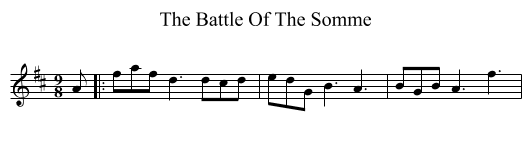 Battle Of The Somme, The  - staff notation