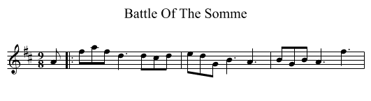 Battle Of The Somme - staff notation