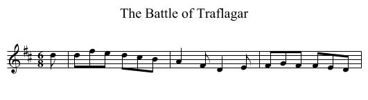 Battle of Traflagar, The - staff notation