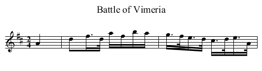 Battle of Vimeria - staff notation