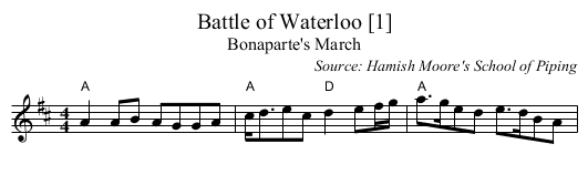 Battle of Waterloo [1] - staff notation