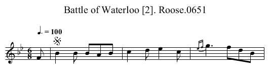 Battle of Waterloo [2]. Roose.0651 - staff notation