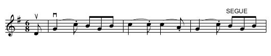 BATTLE THE CASH -- JIG - staff notation