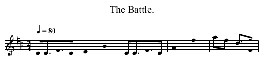 Battle., The  - staff notation