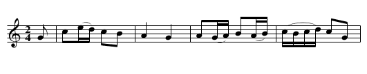 Bauer Hochzeit - staff notation
