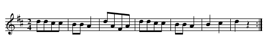 Bauernhochzeit - staff notation