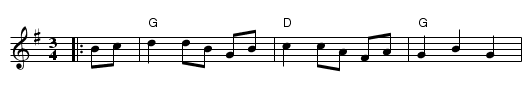 Bavarian Waltz - staff notation