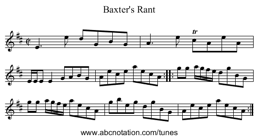 Baxter's Rant - staff notation