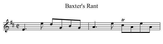 Baxter's Rant - staff notation