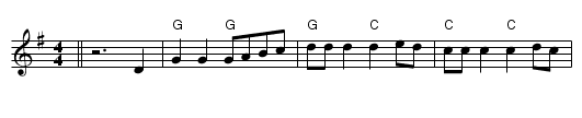 Bay Horse - staff notation