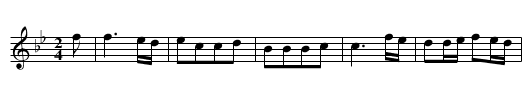 Bayadere Sett Figure 6 - staff notation