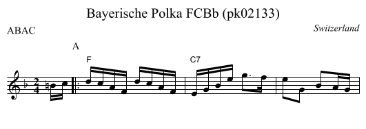 Bayerische Polka FCBb (pk02133) - staff notation