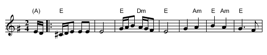 Baym Rebin's Sude - staff notation