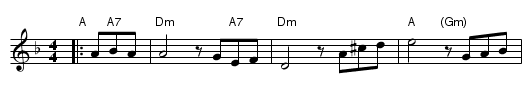 Baym Rebn in Palestine - staff notation