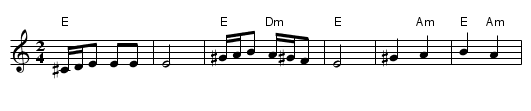 Baym rebns sude - staff notation