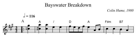 Bayswater Breakdown - staff notation