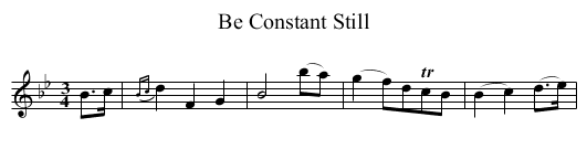 Be Constant Still - staff notation