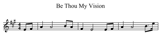Be Thou My Vision - staff notation