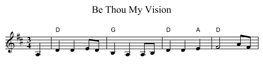 Be Thou My Vision - staff notation