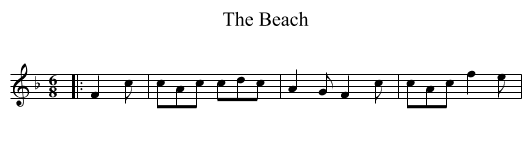 Beach, The  - staff notation
