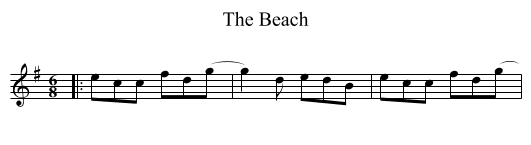 Beach, The  - staff notation