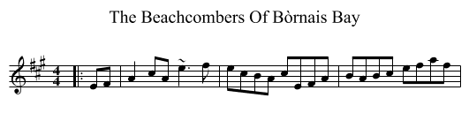 Beachcombers Of Bòrnais Bay, The  - staff notation