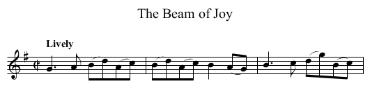 Beam of Joy, The - staff notation