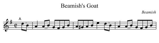 Beamish's Goat - staff notation
