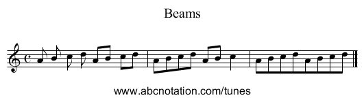 Beams - staff notation
