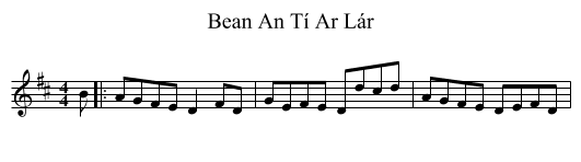 Bean An Tí Ar Lár - staff notation