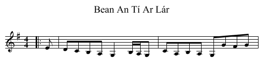 Bean An Tí Ar Lár - staff notation