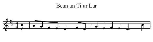 Bean an Ti ar Lar - staff notation
