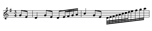 Bean Dub a Gleana [1], An  - staff notation